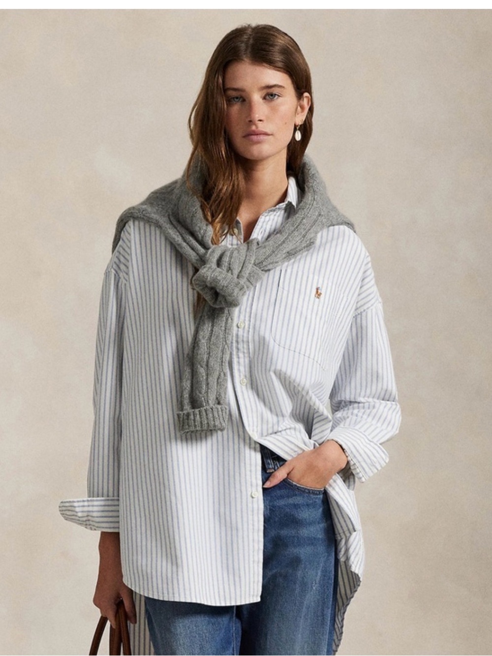 Ralph Lauren the Big Oxford Striped Shirt NWT